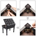 29inch piano bench adjustable black