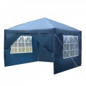 3 x 3m Two Doors & Two Windows Practical Waterproof Right-Angle Folding Tent Blue